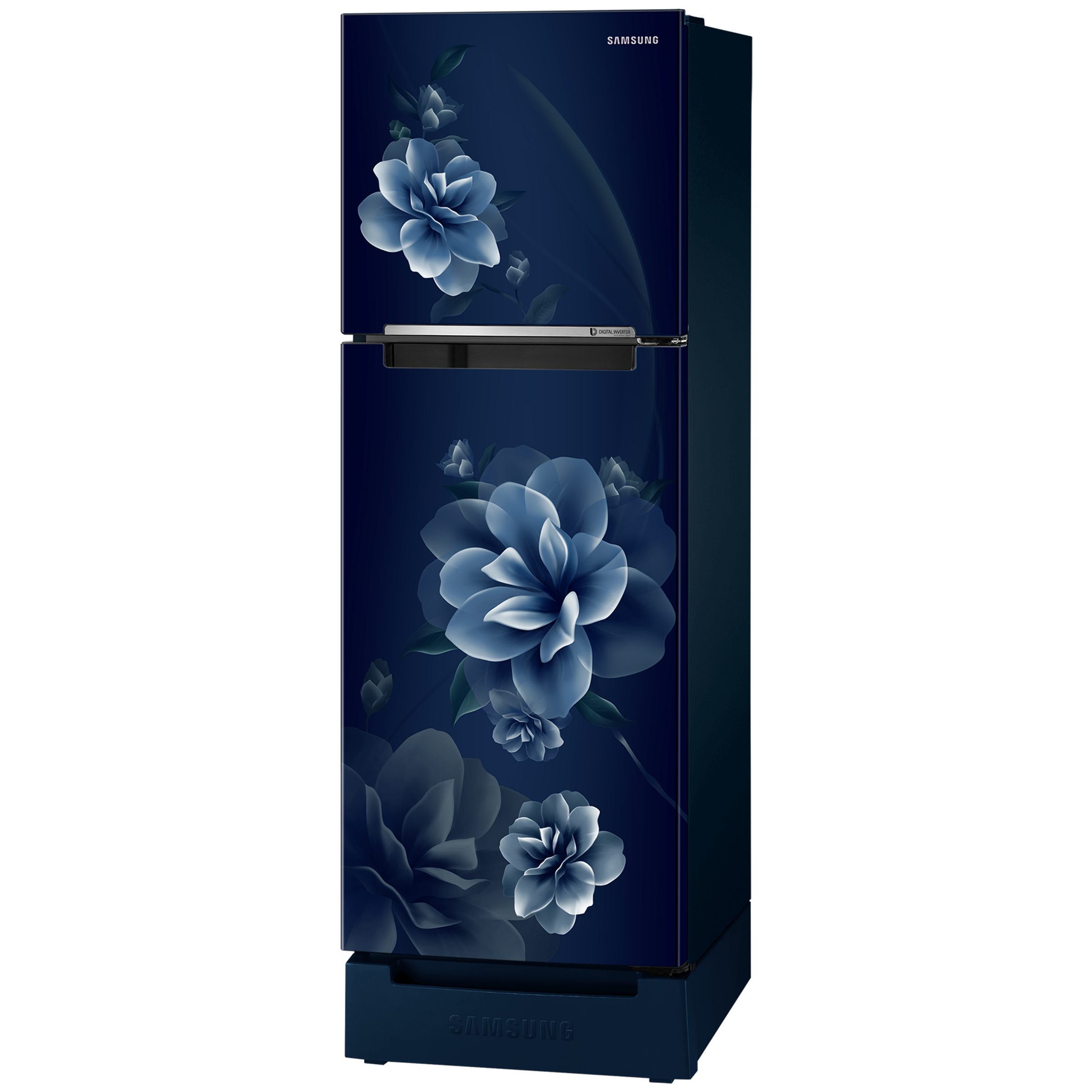 Samsung double door store fridge blue colour